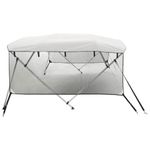 Auto si Moto - Ambarcatiuni - Accesorii ambarcatiuni - Parasolar Bimini 4 arcuri pereti din plasa 243x(185-198)x137 cm, alb - Infinity.ro