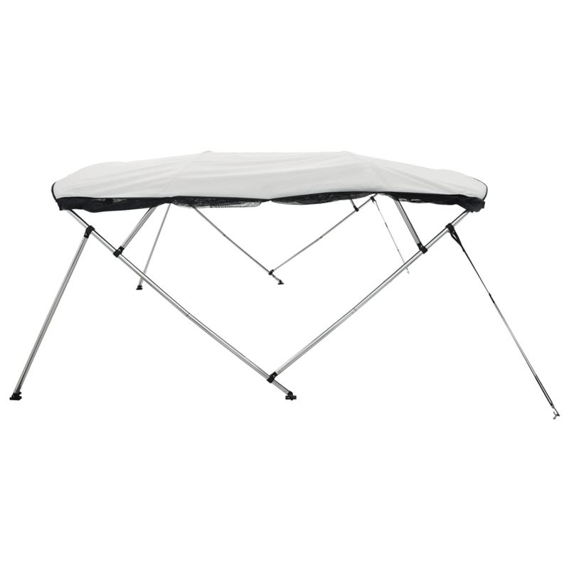 Auto si Moto - Ambarcatiuni - Accesorii ambarcatiuni - Parasolar Bimini 4 arcuri pereti din plasa 243x(185-198)x137 cm, alb - Infinity.ro
