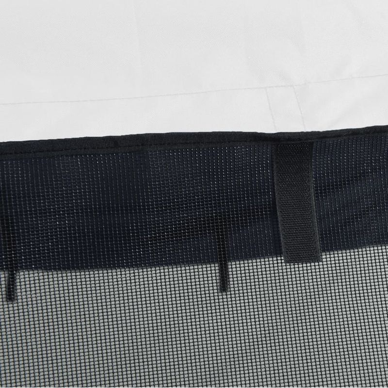 Auto si Moto - Ambarcatiuni - Accesorii ambarcatiuni - Parasolar Bimini 4 arcuri pereti din plasa 243x(185-198)x137 cm, alb - Infinity.ro