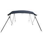 Auto si Moto - Ambarcatiuni - Accesorii ambarcatiuni - Parasolar Bimini 3 arcuri pereti din plasa 183x(185-198)x137 cm, albastru și negru - Infinity.ro