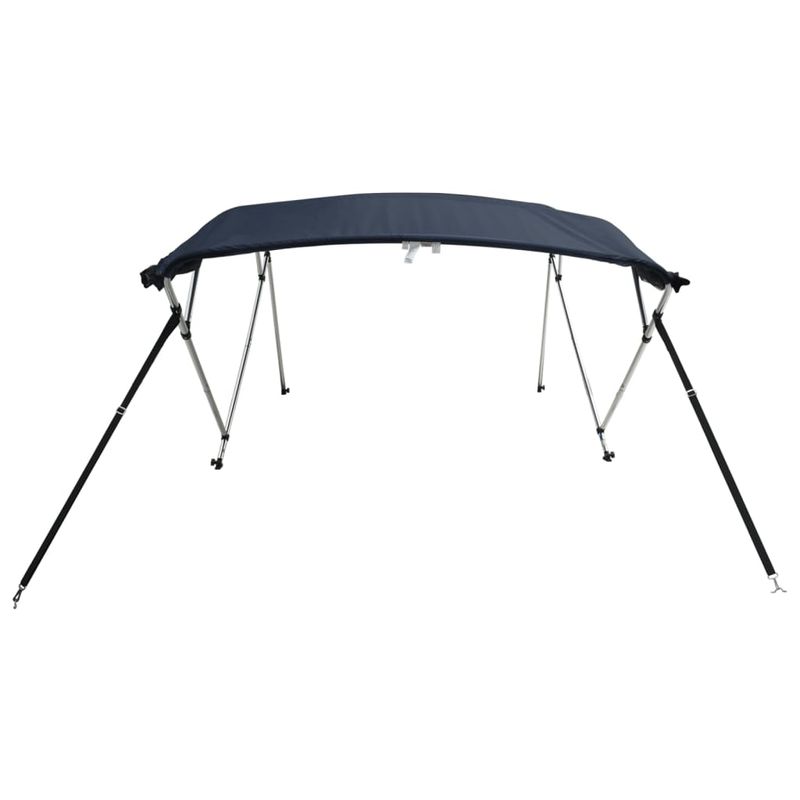 Auto si Moto - Ambarcatiuni - Accesorii ambarcatiuni - Parasolar Bimini 3 arcuri pereti din plasa 183x(185-198)x137 cm, albastru și negru - Infinity.ro