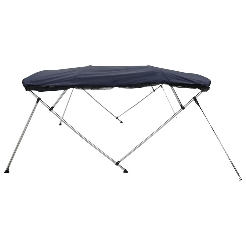 Auto si Moto - Ambarcatiuni - Accesorii ambarcatiuni - Parasolar Bimini 3 arcuri pereti din plasa 183x(185-198)x137 cm, albastru și negru - Infinity.ro