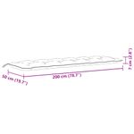 Casa si Gradina - Textile si covoare - Perne si pilote - Perne decorative - Perna banca de gradina 2db melanj gri deschis 200x50x7cm textil - Infinity.ro