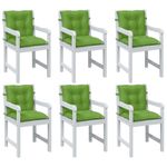 Casa si Gradina - Textile si covoare - Perne si pilote - Perne decorative - Perne scaun spatar scund 6 buc. melanj verde 100x50x7 cm textil - Infinity.ro