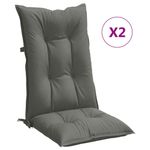 Casa si Gradina - Textile si covoare - Perne si pilote - Perne decorative - Perne scaun cu spatar inalt 2 buc. melanj gri 120x50x7cm textil, gri închis melange - Infinity.ro