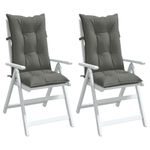 Casa si Gradina - Textile si covoare - Perne si pilote - Perne decorative - Perne scaun cu spatar inalt 2 buc. melanj gri 120x50x7cm textil, gri închis melange - Infinity.ro