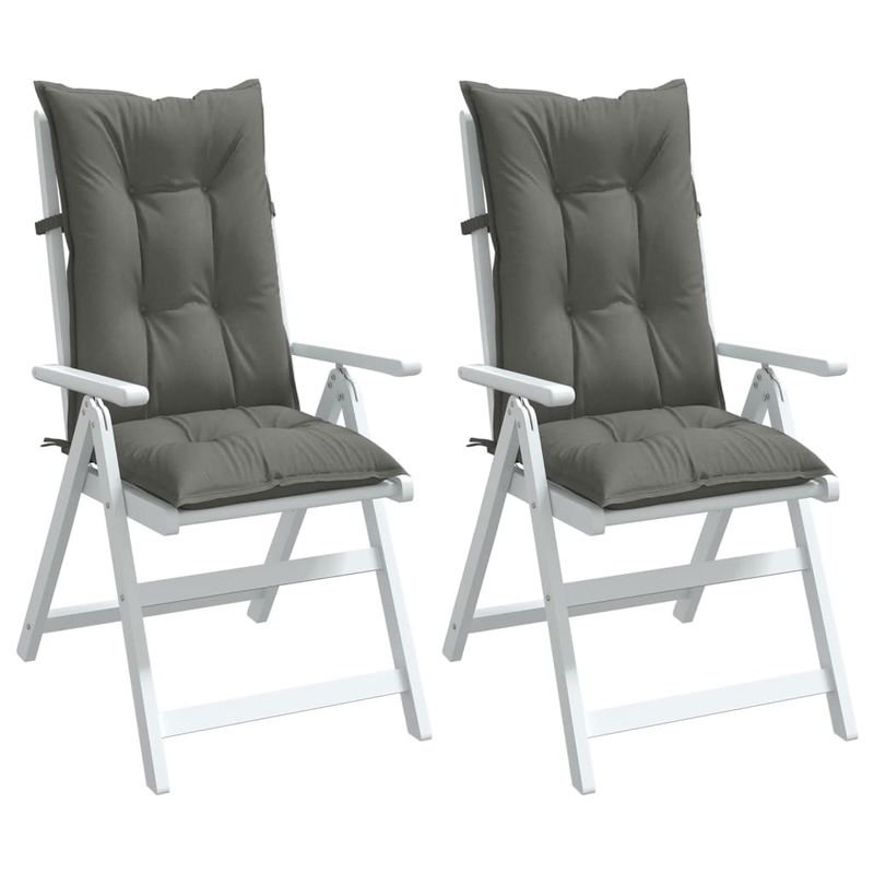 Casa si Gradina - Textile si covoare - Perne si pilote - Perne decorative - Perne scaun cu spatar inalt 2 buc. melanj gri 120x50x7cm textil, gri închis melange - Infinity.ro