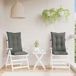 Casa si Gradina - Textile si covoare - Perne si pilote - Perne decorative - Perne scaun cu spatar inalt 2 buc. melanj gri 120x50x7cm textil, gri închis melange - Infinity.ro