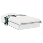 Casa si Gradina - Mobilier - Paturi si accesorii - Paturi - Cadru de pat cu sertare, alb, 75x190 cm, lemn prelucrat - Infinity.ro