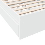Casa si Gradina - Mobilier - Paturi si accesorii - Paturi - Cadru de pat cu sertare, alb, 75x190 cm, lemn prelucrat - Infinity.ro