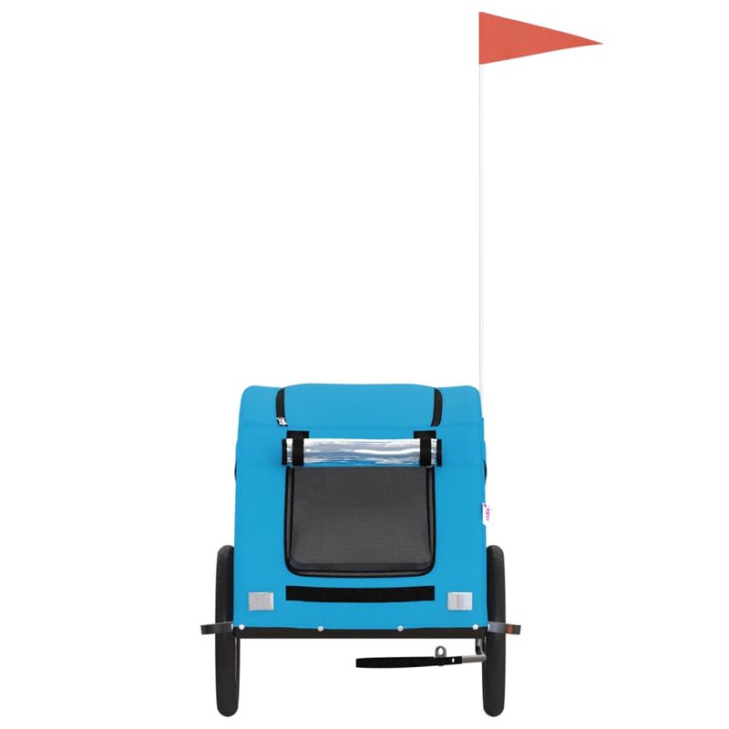 Petshop - Accesorii petshop - Culcusuri si custi - Genti si articole transport - Remorca de bicicleta animale companie, albastru, oxford/fier, mărime 137x68x72 cm - Infinity.ro