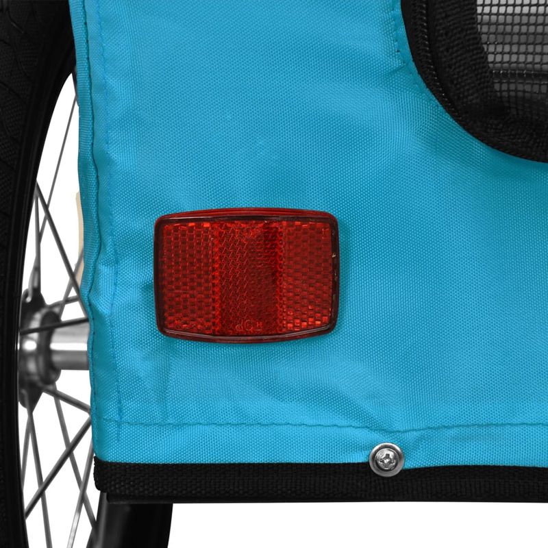 Petshop - Accesorii petshop - Culcusuri si custi - Genti si articole transport - Remorca de bicicleta animale companie, albastru, oxford/fier, mărime 137x68x72 cm - Infinity.ro