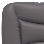 Casa si Gradina - Mobilier - Paturi si accesorii - Paturi - Pat cu saltea, gri, 100x200 cm, piele ecologica - Infinity.ro