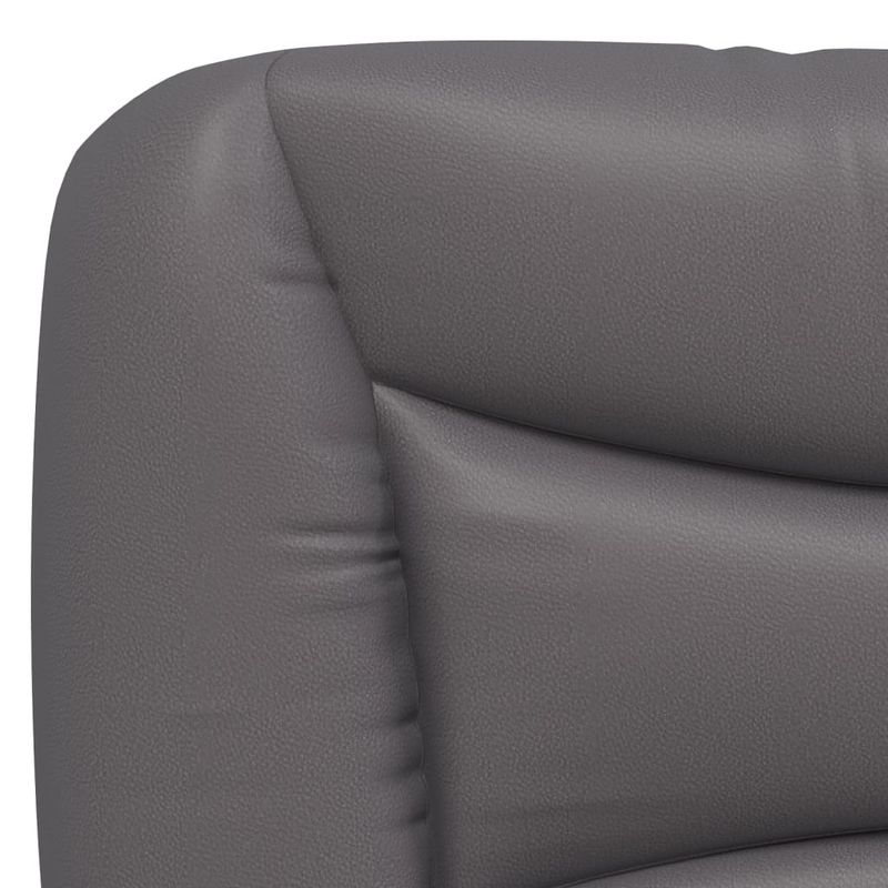 Casa si Gradina - Mobilier - Paturi si accesorii - Paturi - Pat cu saltea, gri, 100x200 cm, piele ecologica - Infinity.ro