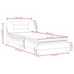 Casa si Gradina - Mobilier - Paturi si accesorii - Paturi - Pat cu saltea, gri, 100x200 cm, piele ecologica - Infinity.ro