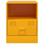 Casa si Gradina - Mobilier - Comode si corpuri - Noptiere - Noptiere, 2 buc., galben mustar, 34,5x39x44 cm, otel - Infinity.ro