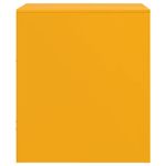 Casa si Gradina - Mobilier - Comode si corpuri - Noptiere - Noptiere, 2 buc., galben mustar, 34,5x39x44 cm, otel - Infinity.ro