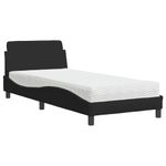 Casa si Gradina - Mobilier - Paturi si accesorii - Paturi - Pat cu saltea, negru, 90x190 cm, textil - Infinity.ro
