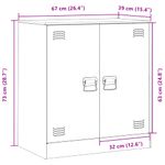 Casa si Gradina - Mobilier - Comode si corpuri - Comode - Servanta, antracit, 67x39x73 cm, otel - Infinity.ro