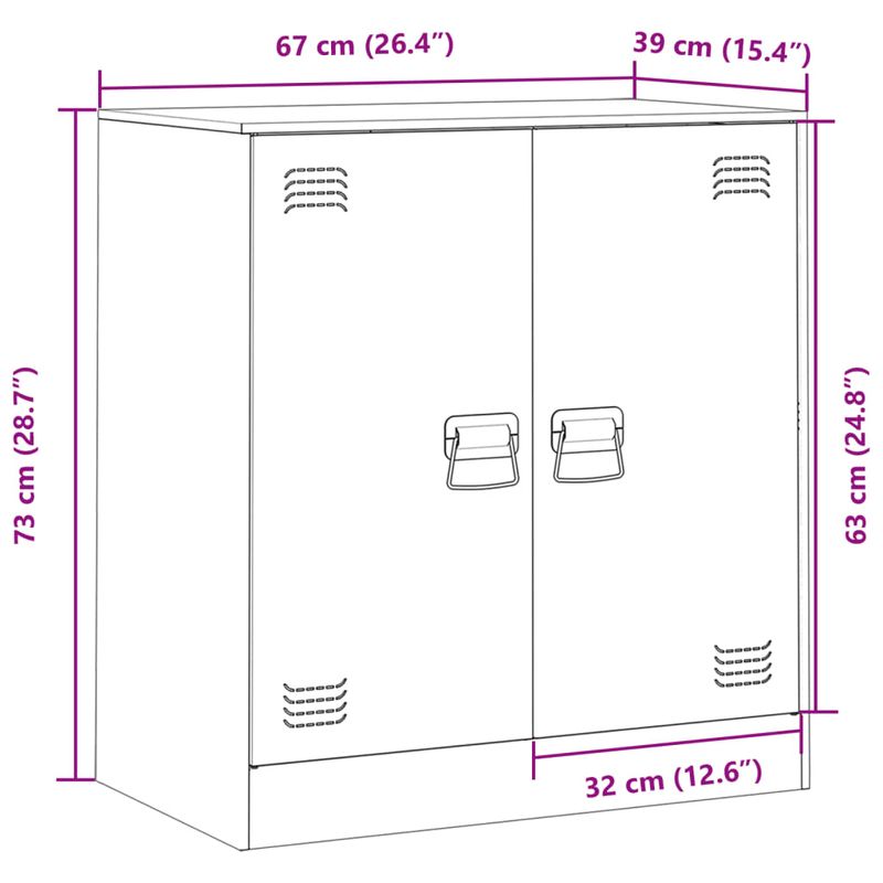 Casa si Gradina - Mobilier - Comode si corpuri - Comode - Servanta, antracit, 67x39x73 cm, otel - Infinity.ro
