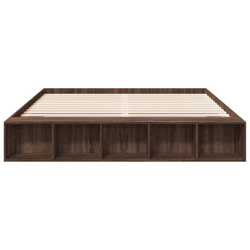 Casa si Gradina - Mobilier - Paturi si accesorii - Paturi - Cadru de pat, stejar maro, 200x200 cm, lemn prelucrat - Infinity.ro