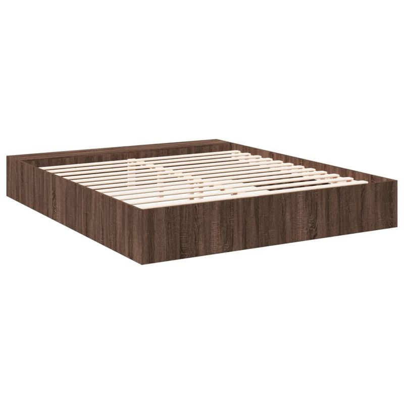 Casa si Gradina - Mobilier - Paturi si accesorii - Paturi - Cadru de pat, stejar maro, 200x200 cm, lemn prelucrat - Infinity.ro