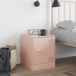 Casa si Gradina - Mobilier - Comode si corpuri - Noptiere - Noptiera, roz, 34,5x39x44 cm, otel - Infinity.ro