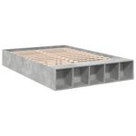 Casa si Gradina - Mobilier - Paturi si accesorii - Paturi - Cadru de pat, gri beton, 135x190 cm, lemn prelucrat - Infinity.ro