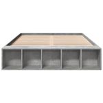Casa si Gradina - Mobilier - Paturi si accesorii - Paturi - Cadru de pat, gri beton, 135x190 cm, lemn prelucrat - Infinity.ro