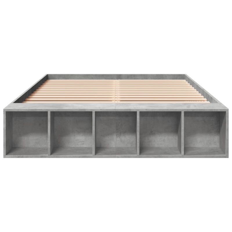 Casa si Gradina - Mobilier - Paturi si accesorii - Paturi - Cadru de pat, gri beton, 135x190 cm, lemn prelucrat - Infinity.ro