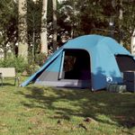 Sport si Outdoor - Camping - Corturi camping - Cort de camping cupola pentru 4 persoane, albastru, impermeabil - Infinity.ro