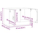 Casa si Gradina - Mobilier - Comode si corpuri - Comode - Comoda TV, antracit, 67x39x44 cm, otel - Infinity.ro