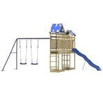 Jucarii, Copii si Bebe - Jucarii si jocuri - Jucarii de exterior - Spatii de joaca si accesorii - Set de joaca pentru exterior, lemn de pin impregnat - Infinity.ro