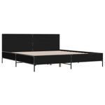 Casa si Gradina - Mobilier - Paturi si accesorii - Paturi - Cadru de pat, negru, 200x200 cm, lemn prelucrat si metal - Infinity.ro