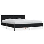 Casa si Gradina - Mobilier - Paturi si accesorii - Paturi - Cadru de pat, negru, 200x200 cm, lemn prelucrat si metal - Infinity.ro