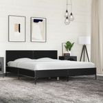 Casa si Gradina - Mobilier - Paturi si accesorii - Paturi - Cadru de pat, negru, 200x200 cm, lemn prelucrat si metal - Infinity.ro