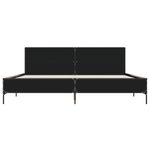 Casa si Gradina - Mobilier - Paturi si accesorii - Paturi - Cadru de pat, negru, 200x200 cm, lemn prelucrat si metal - Infinity.ro
