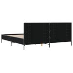 Casa si Gradina - Mobilier - Paturi si accesorii - Paturi - Cadru de pat, negru, 200x200 cm, lemn prelucrat si metal - Infinity.ro