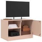 Casa si Gradina - Mobilier - Comode si corpuri - Comode - Dulapuri TV 2 buc Roz 67x39x44 cm Otel - Infinity.ro