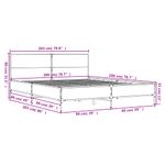 Casa si Gradina - Mobilier - Paturi si accesorii - Paturi - Cadru de pat, negru, 200x200 cm, lemn prelucrat si metal - Infinity.ro