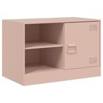 Casa si Gradina - Mobilier - Comode si corpuri - Comode - Dulapuri TV 2 buc Roz 67x39x44 cm Otel - Infinity.ro