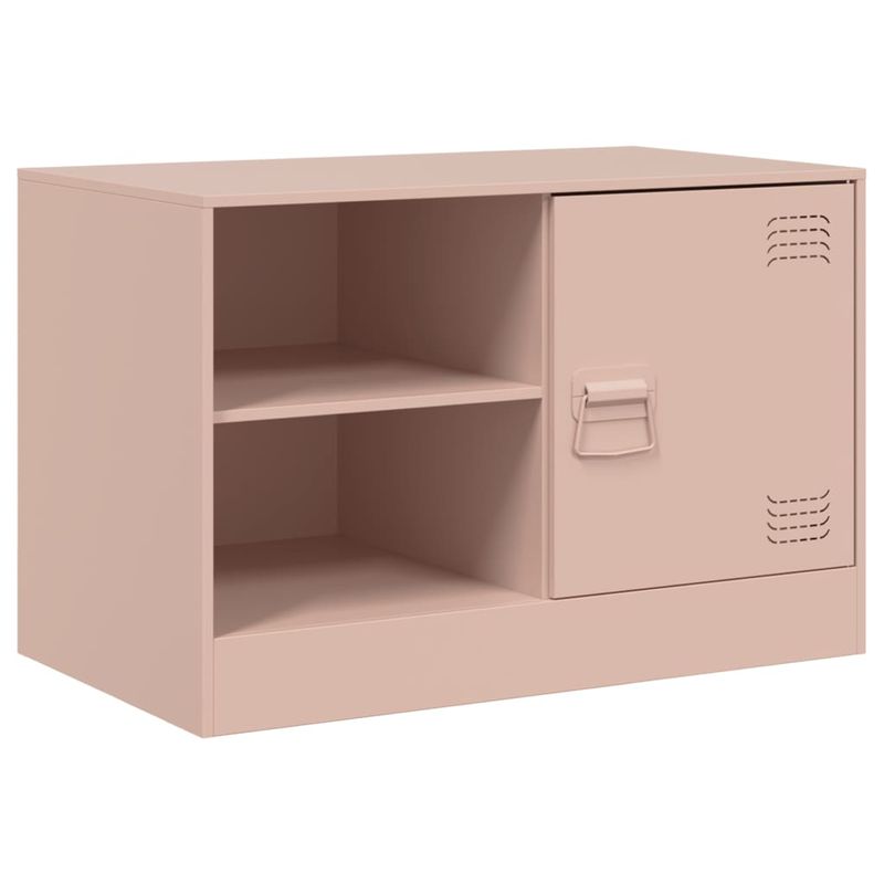 Casa si Gradina - Mobilier - Comode si corpuri - Comode - Dulapuri TV 2 buc Roz 67x39x44 cm Otel - Infinity.ro