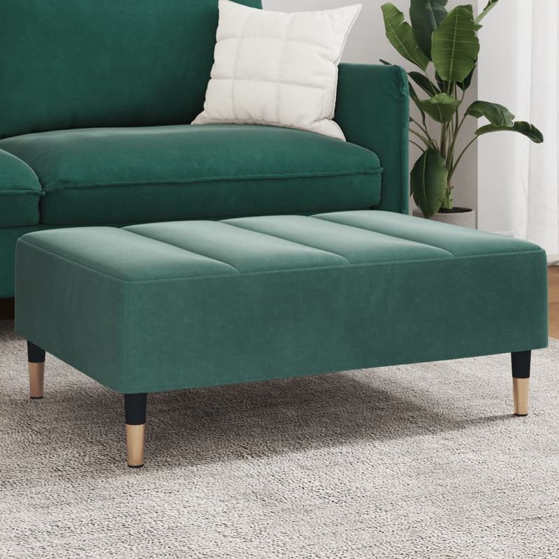 Casa si Gradina - Mobilier - Scaune si fotolii - Tabureti - Taburet, verde inchis, 77x55x31 cm, catifea - Infinity.ro