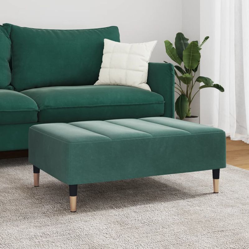 Casa si Gradina - Mobilier - Scaune si fotolii - Tabureti - Taburet, verde inchis, 77x55x31 cm, catifea - Infinity.ro