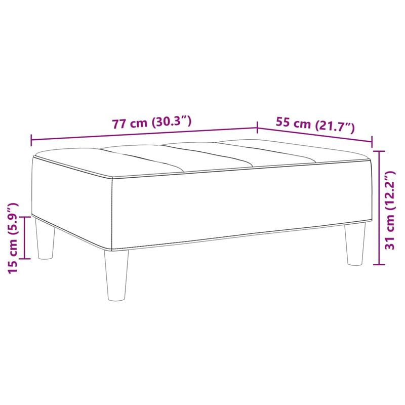 Casa si Gradina - Mobilier - Scaune si fotolii - Tabureti - Taburet, verde inchis, 77x55x31 cm, catifea - Infinity.ro