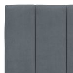 Casa si Gradina - Mobilier - Paturi si accesorii - Paturi - Pat cu saltea, gri inchis, 200x200 cm, catifea - Infinity.ro