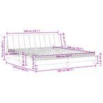 Casa si Gradina - Mobilier - Paturi si accesorii - Paturi - Pat cu saltea, gri inchis, 200x200 cm, catifea - Infinity.ro