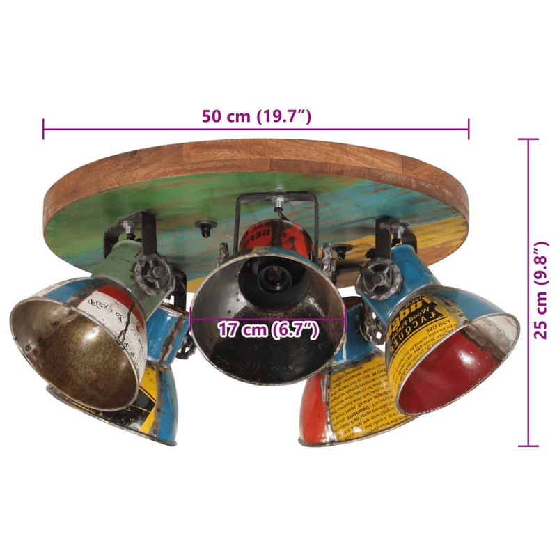 Casa si Gradina - Corpuri si surse de iluminat - Veioze si lampi - Lampi de veghe - Lampa de tavan 25 W, multicolor, 50x50x25 cm, E27 - Infinity.ro