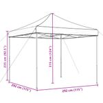 Casa si Gradina - Gradina si terasa - Umbrele si pavilioane - Pavilioane - Cort de petrecere pliabil Pop-Up, 292x292x315 cm, negru - Infinity.ro