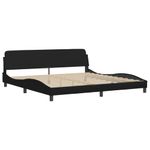 Casa si Gradina - Mobilier - Paturi si accesorii - Paturi - Pat cu saltea, negru, 200x200 cm, piele ecologica - Infinity.ro